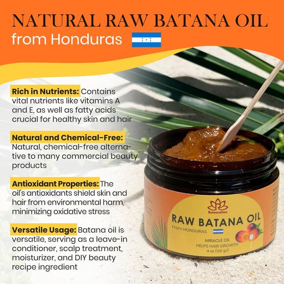 100% Raw Batana Oil Organic for Hair Growth, Prevent Hair Loss - Picture 3 of 8